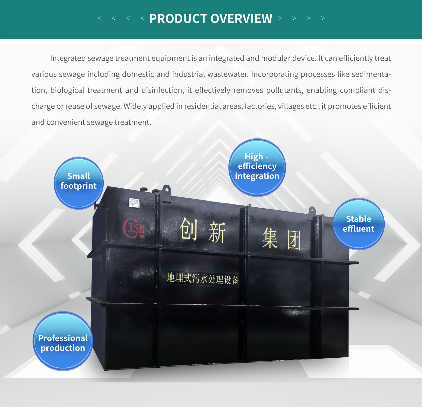 Integrated Intelligent Sewage Treatment Equipment